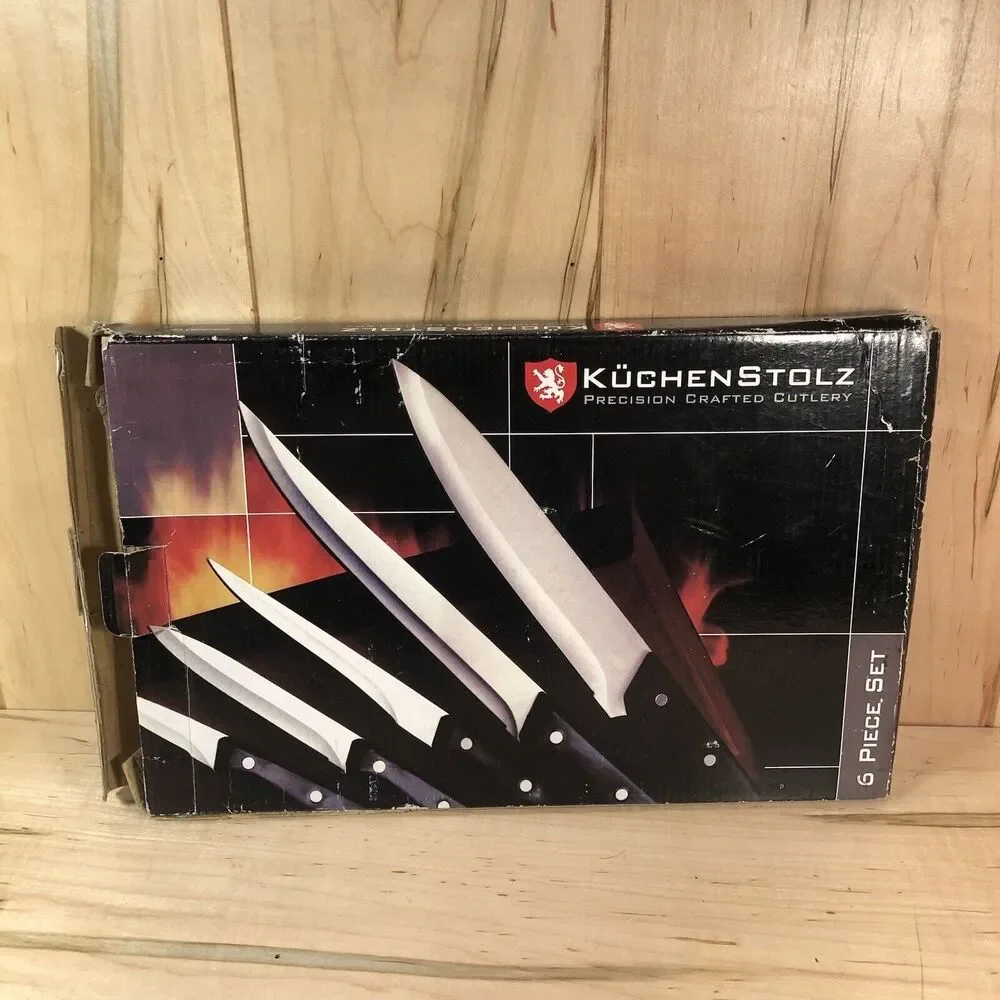 Kuchenstolz Precision Kitchen Cutlery 6Pc Set Knives + Cutting Board